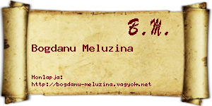 Bogdanu Meluzina névjegykártya